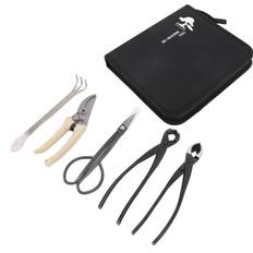 5Pcs Bonsai Tool Set Kit Carbon Steel Bonsai Scissors Rake Branch Cutter Pruning Shears Pliers