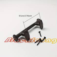 TEMU 1pc Rustic Cast Iron Door Handle - Antique Bronze Finish, Durable Metal With Multiple Components For - Wooden Cabinets, Garden Sheds & Home Decor