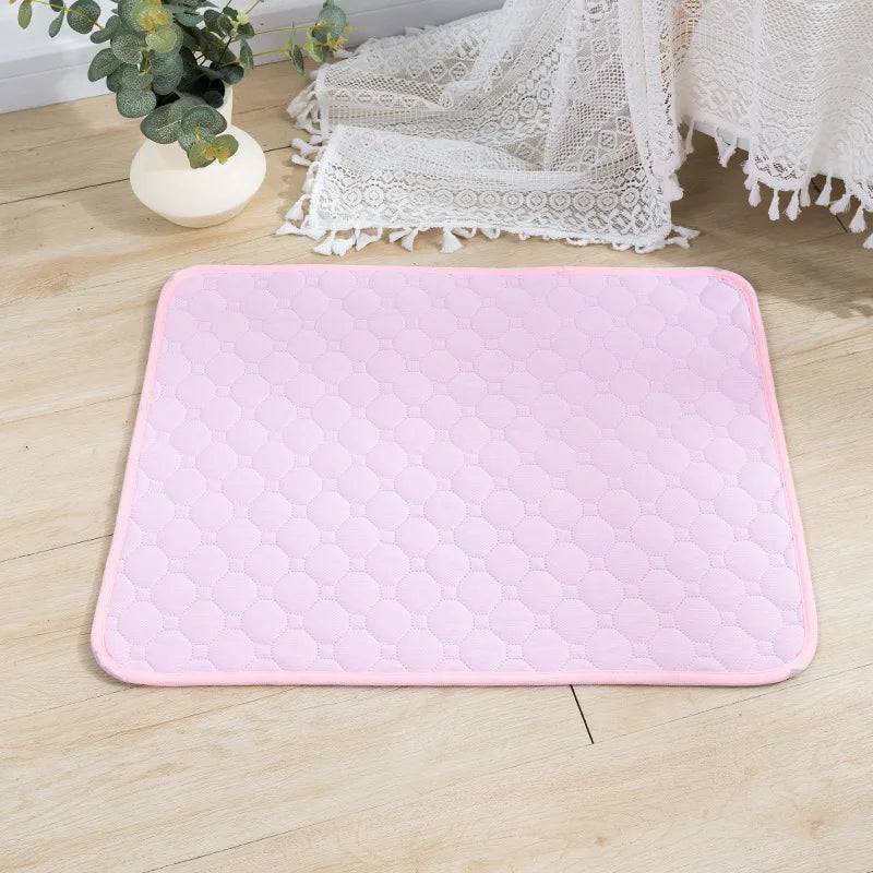 Washable Reusable Dog Pee Pad — Anti-Slip Puppy Training Mat for Home & Car - Pink / M-60x45cm (M-60x45cm)