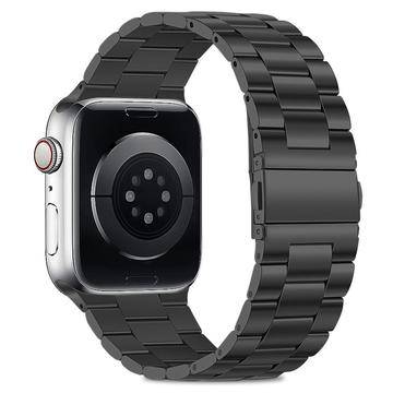 Apple Watch (38/40/SE/41/42mm) Kalebol CNC Pro Rustfrit Stål Rem - sort