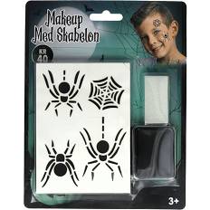 Halloween makeup sæt med skabeloner - sort