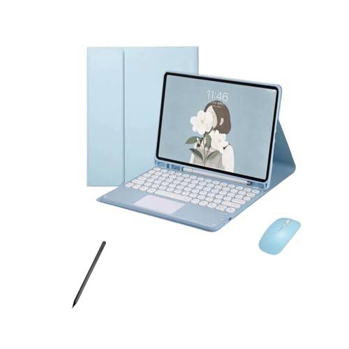 Tangentbord fodral för Samsung Galaxy Tab S9 FE 10,9 tum & Tab S9 11 tum, magnetiskt avtagbart trådlöst tangentbord med Bluetooth-mus ， med pekpenna