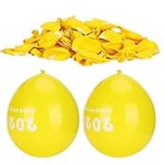 Emoshayoga Gula ballonger latexballonger 100-pack, nummerfest bröllop juldekoration tillbehör