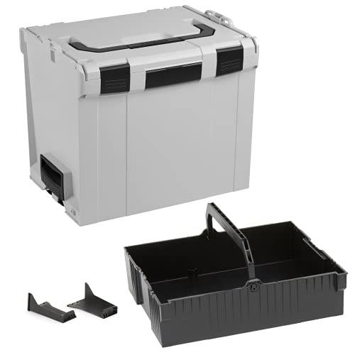 Bosch Sortimo L-BOXX 374 Perfekt förvaringslåda för verktyg Storlek 4 Grå Med svart upphängningsinsättning Verktygstransportsystem