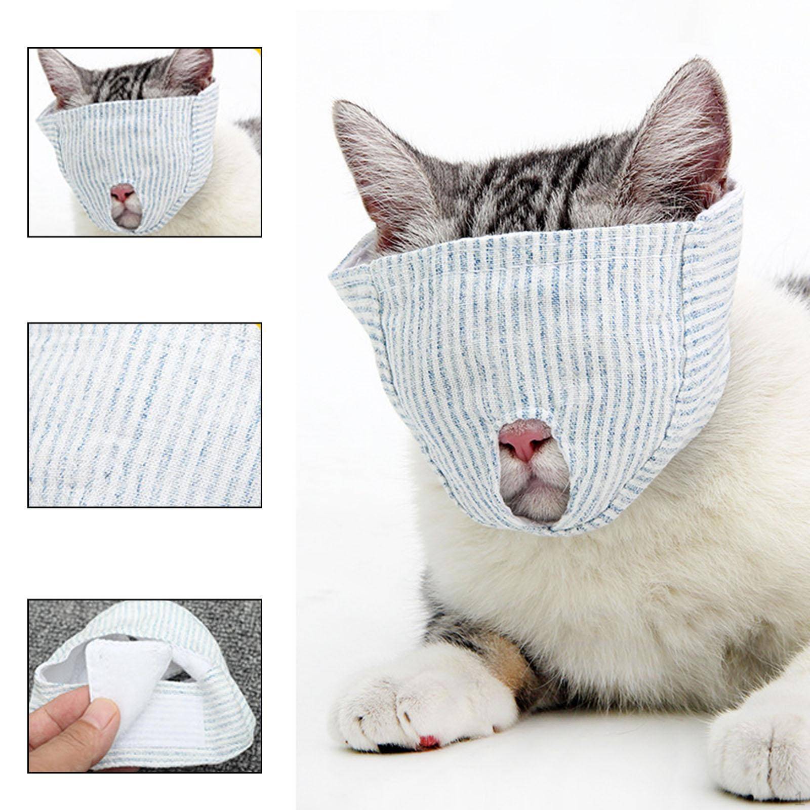 Cat Grooming Anti-Bite Anti-Rapch Munskydd Skyddar Justerbar storlek nosparti