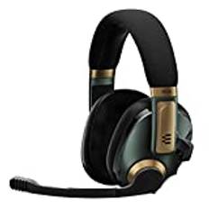 EPOS H3Pro Hybrid Gaming Headset med mikrofon för PC, förbättrad brusreducering, justerbar, smart knappljudblandning med Bluetooth och Gaming Suite, surroundljud, (grön)