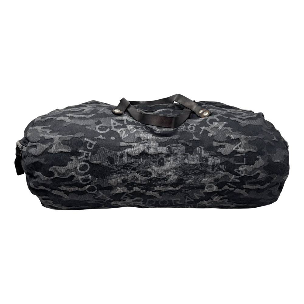 Campomaggi Weekend Bag Camouflage - Tasker - Herre - Blå - ONE SIZE - Bomuld