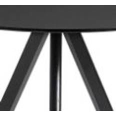 HAY CPH 20 Round Table Ø: 90 cm - Black Lacquered Solid Oak/Black Linoleum