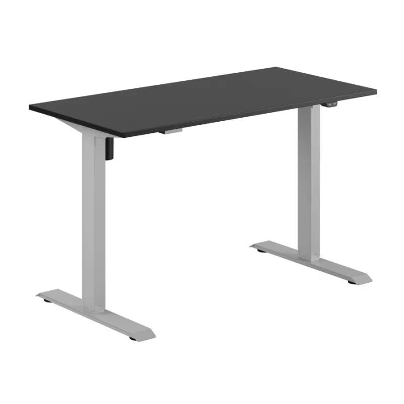 Up & Down Easy skrivbord höj/sänkbart 1 motor - flera storlekar/färgval (140x60 cm, Silvergrå, Svart)