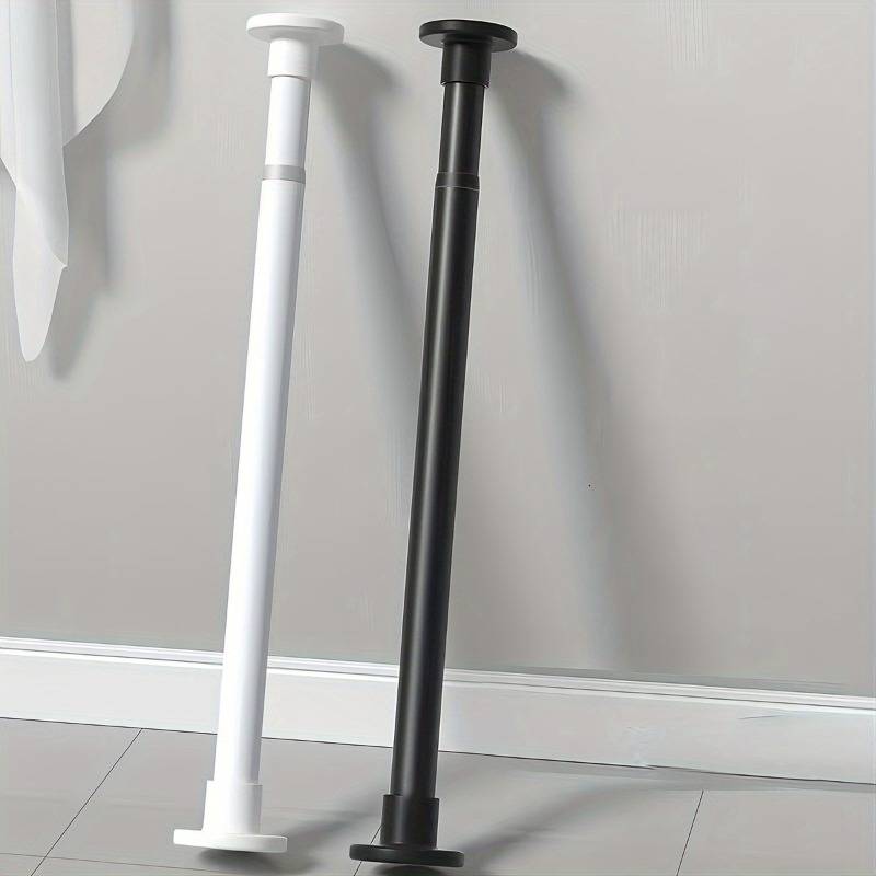 No Drill Built In Spring Telescopic Rod Heavy Duty Gravity For Shower Curtain Clothes Drying Rack Window Bracket Telescopic Rod
