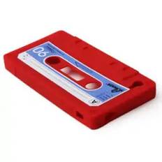 iPhone 4 / 4S Retro Cover. Silikone kassettebånd. Rød.