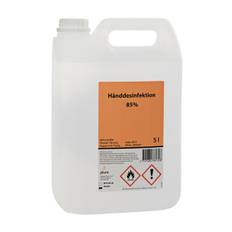 Hånddesinfektion 85% Denatureret ethanol + 6% IPA flydende, 5 liter dunk Plum 3813