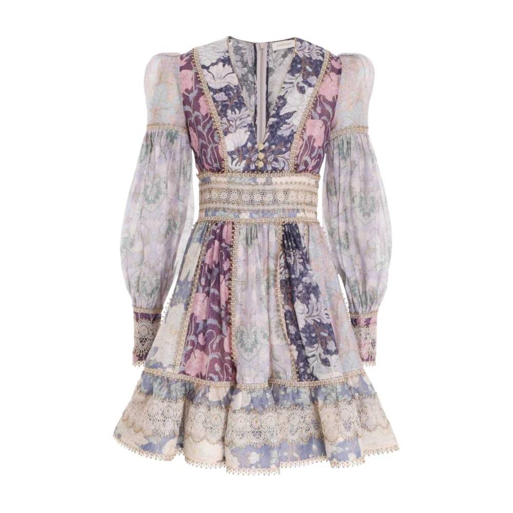Zimmermann - Celestial Lace Panelled Mini Dress Klänningar - Dam - S - Bomull