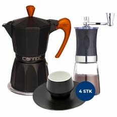 G.A.T Espressokande 6 Kop Inkl. Kaffemølle & Maniko Espressokopper 4 Stk