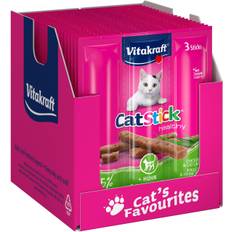 Vitakraft - Kattesnacks - 20 x Cat Stick kylling & kattegræs x 3 stk 18g - Klar til levering - Prismatch