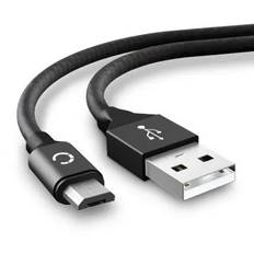 USB-kabel / datakabel för Logitech MX Masters 2S / MX Anywhere 2S / Keys-to-Go / K800, K830 / G903 / MX Ergo - 2m 2A USB-sladd Nylon Datakabel svart