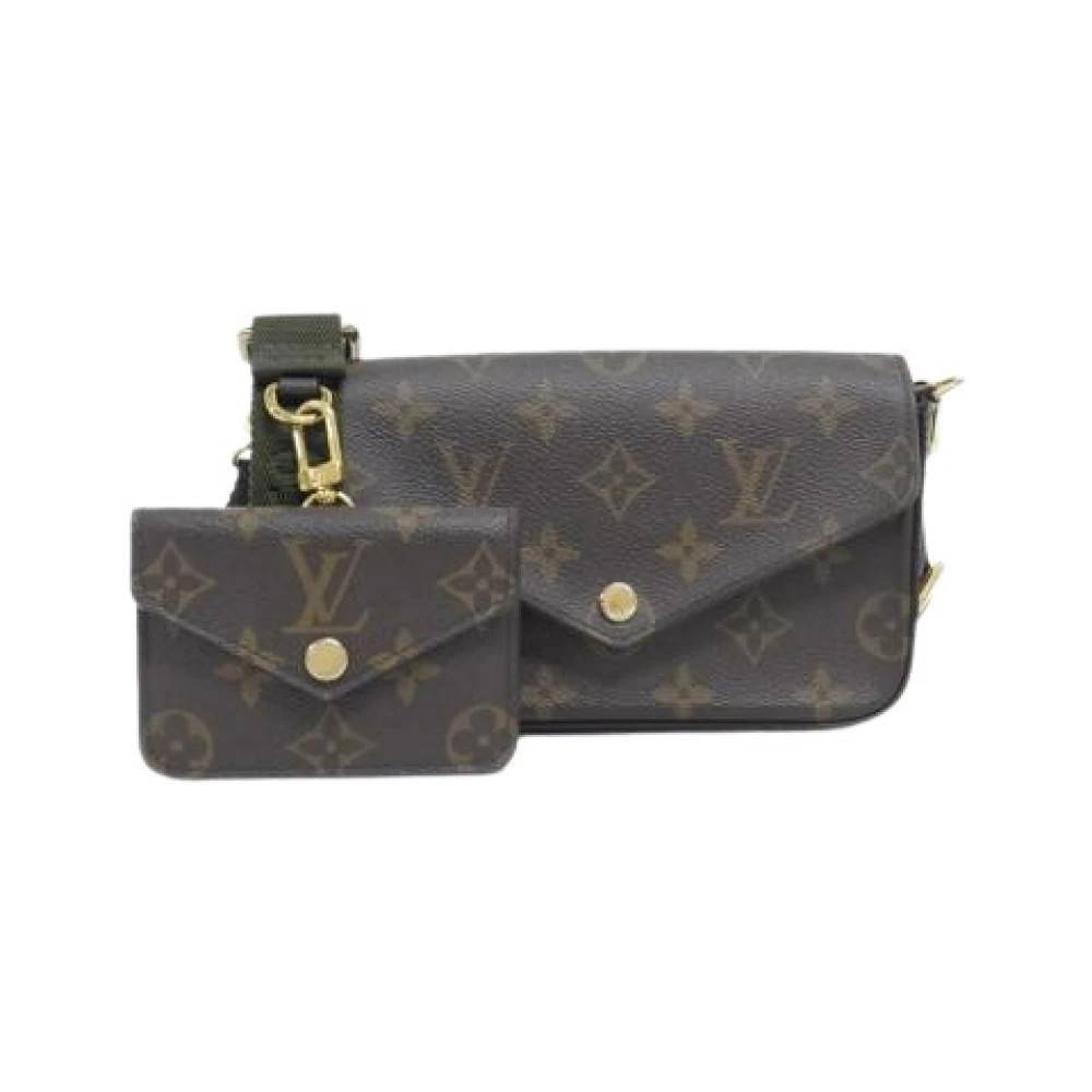 Louis Vuitton Vintage Pre-owned Pochette Pung Skuldertaske - Vintage - Dame - Brun - ONE SIZE - Uld