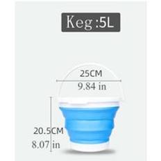 Portabel mini tvättmaskin liten hopfällbar hopfällbar skotvätt resor lavatrice da campeggio tvättbalja mask rengöringshink - 5l uppgraderad version