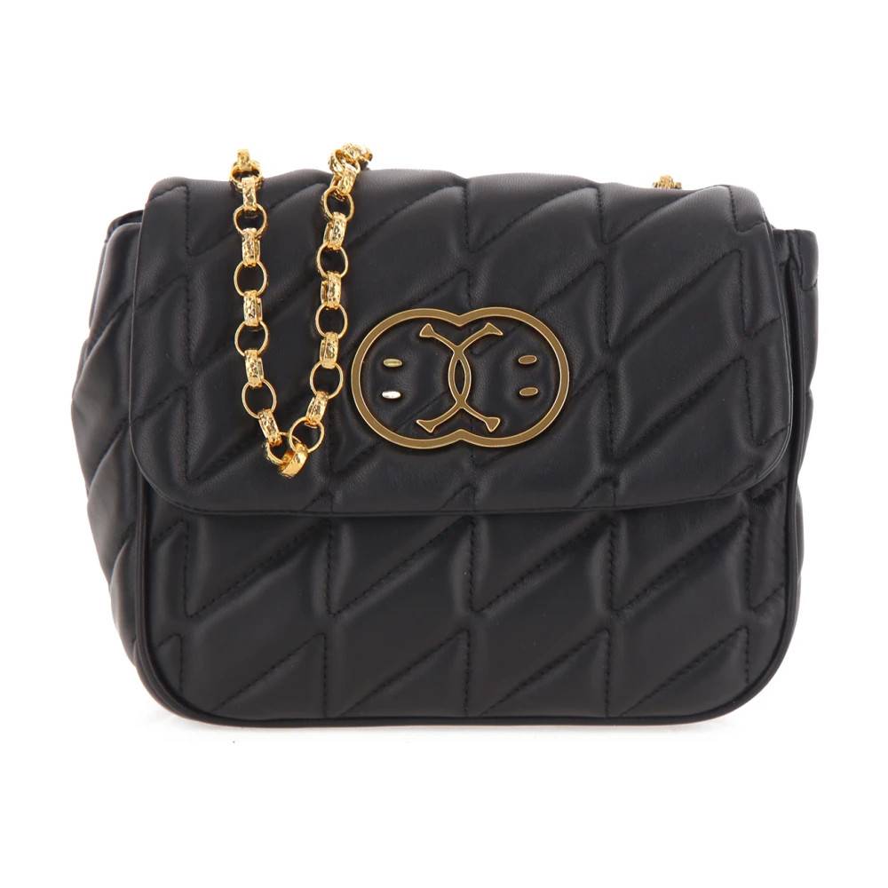Moschino Quilted Double Smile Round Bag - Tasker - Dame - Sort - ONE SIZE - Uld