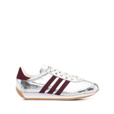 adidas - Country lädersneakers - dam - gummi - 5 - Silver Metallic/Maroon/Off-White