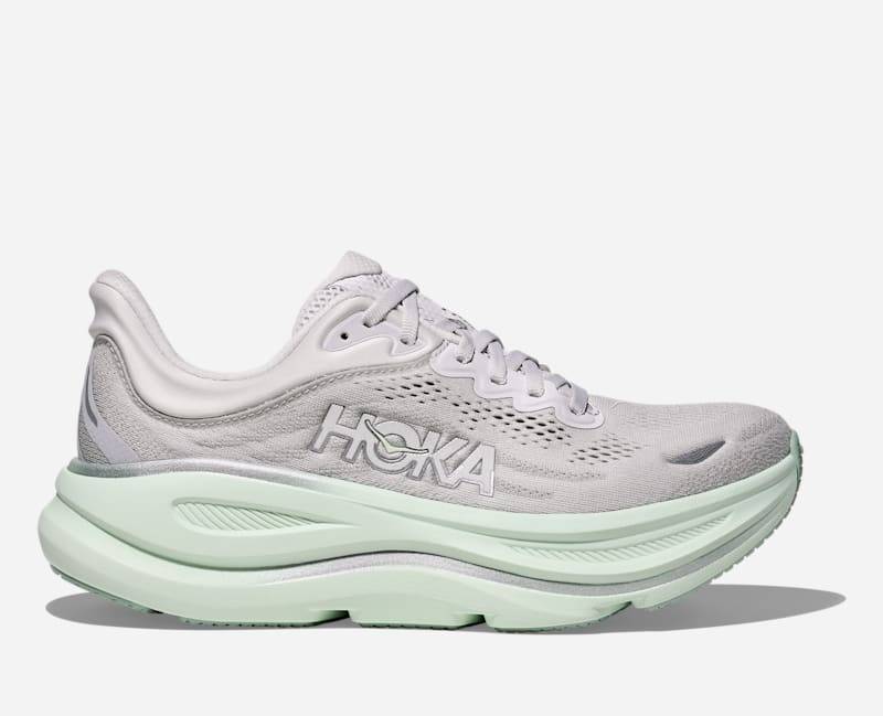 HOKA Bondi 9 Schuhe für Damen in Cosmic Grey/Sea Glass Größe 39 1/3 | Straße