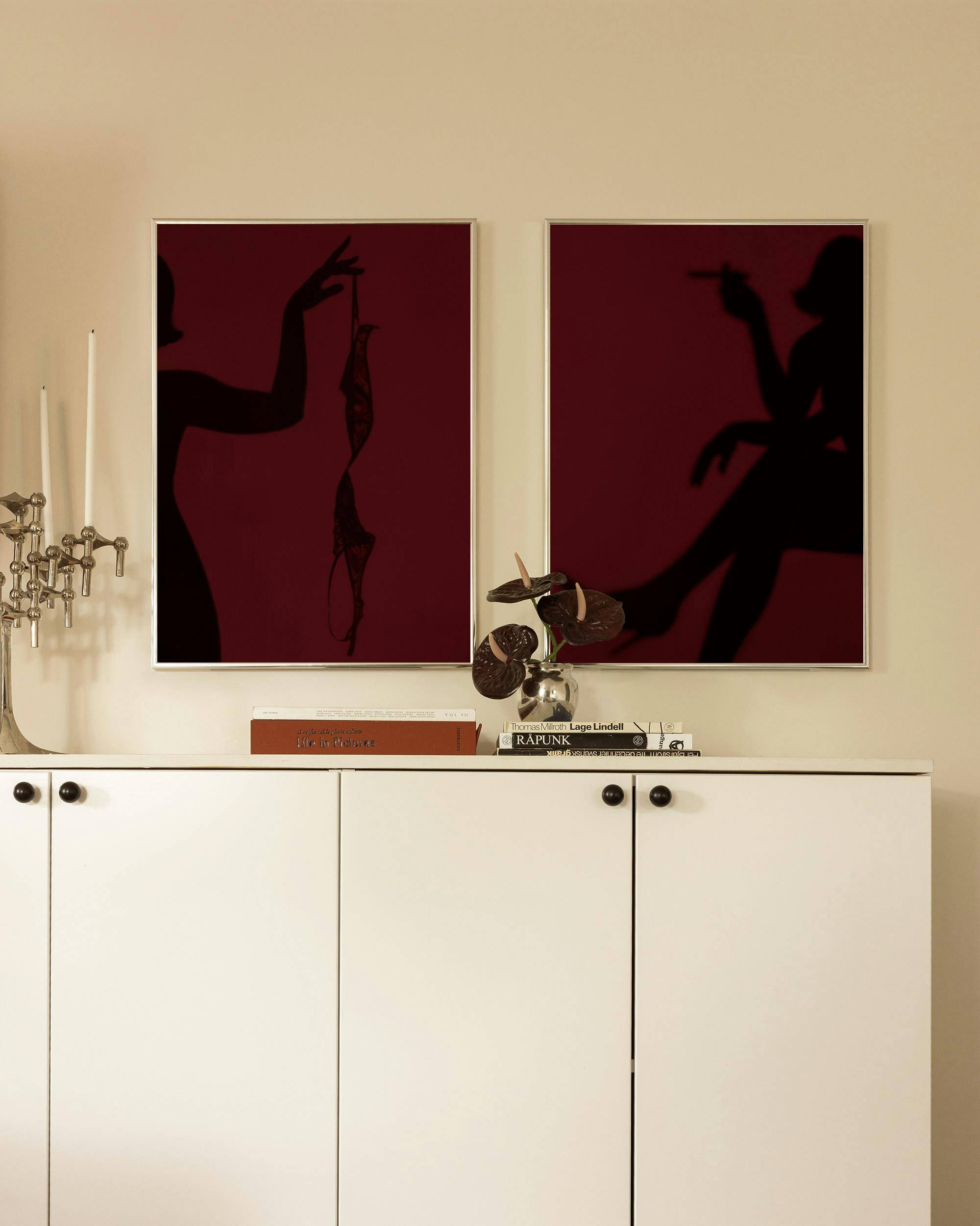 Burgundy Silhouette Posterpaket (21x30 cm)