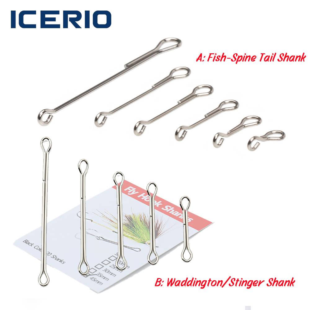 ICERIO 20/30pcs Stainless Steel Articulated Fish Spine Multi-Jointed Streamer Fly Tying 10-55mm Sizes Saltwater Finesse Changer