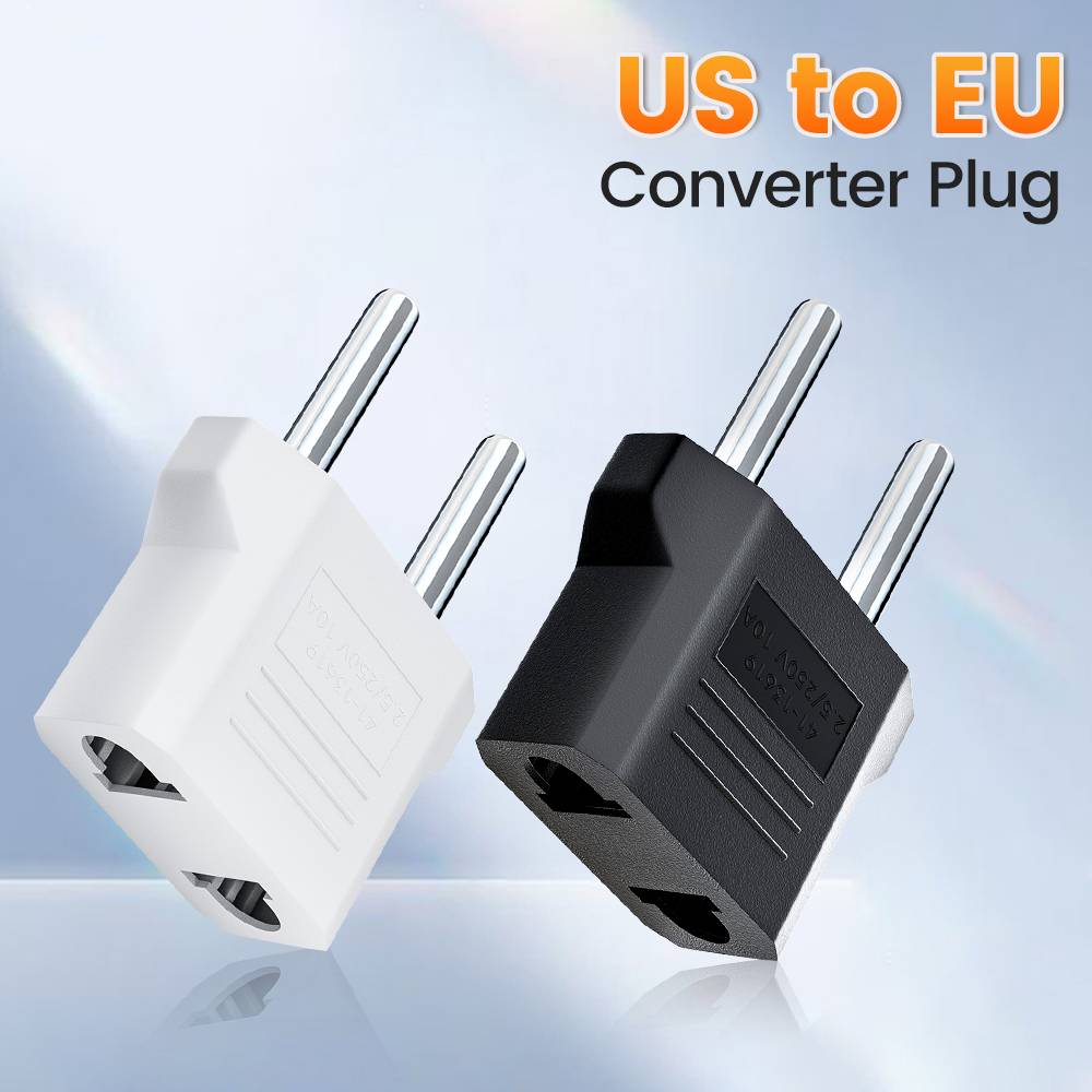 Electrical Socket Plug Adapter US to EU Converter Plug Power Travel Adapter American China KR To Europe Plug Adapter 4.8mm/4.0mm