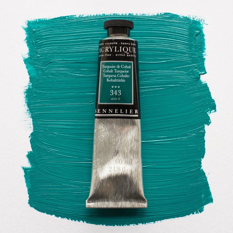 Sennelier Artist Acrylique Akrylfärg 60 ml Cobalt Turqoise S6 343 (3F)