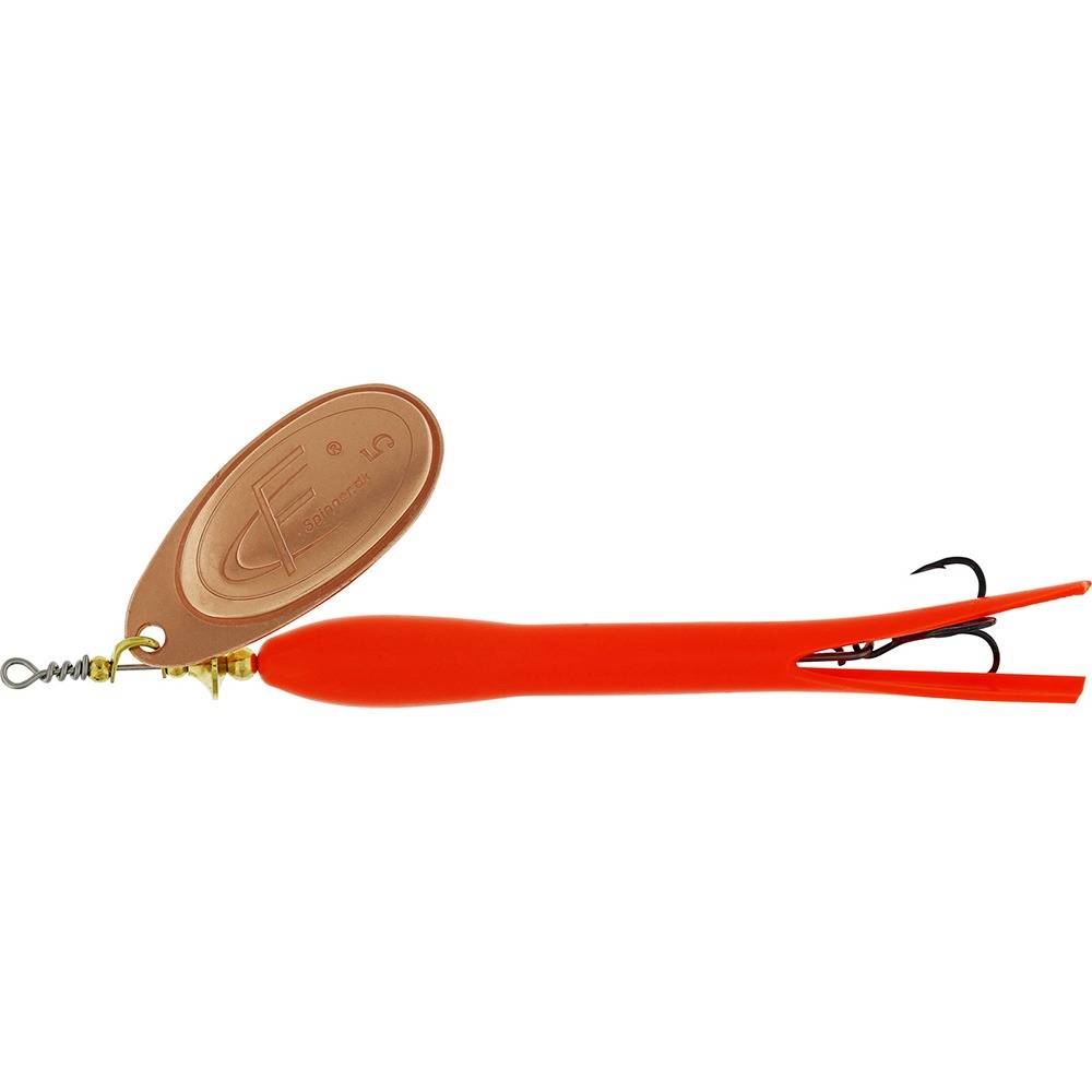 Westin FC Upstream Spinner - FL. Orange - Copper Blade