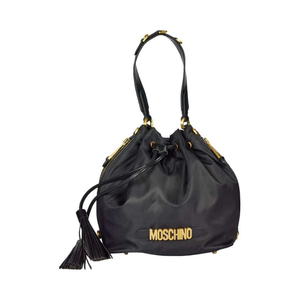 Moschino Logo Bucket Bag - Tasker - Dame - Sort - ONE SIZE - Uld