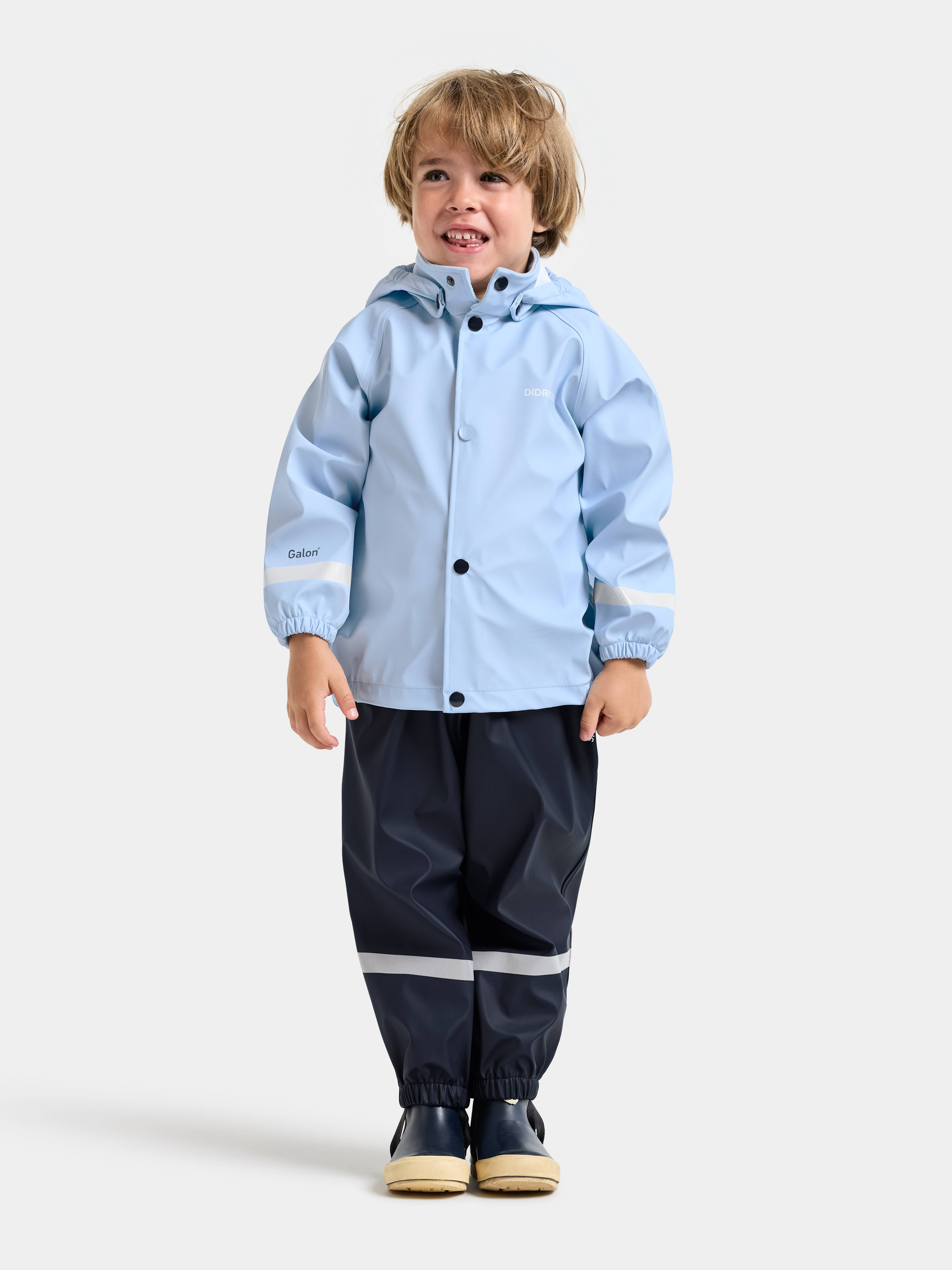 Didriksons Slaskeman Regnställ, Light Sea Blue, 120