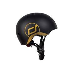 Scoot and Ride cykelhjelm med LED-lys, Black/Gold - str. XXS-S