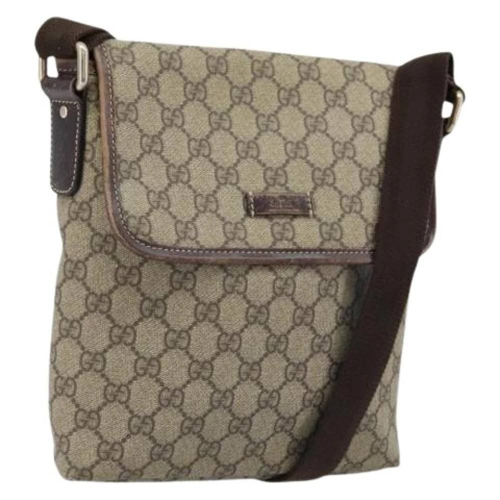 Gucci Vintage Pre-owned Vintage GG Canvas Skuldertaske - Vintage - Dame - Beige - ONE SIZE - Uld