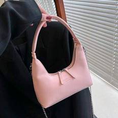 2024 Utsökt design mode underarmsväska Premium Crescent Shoulder Baguette Bag - Rosa