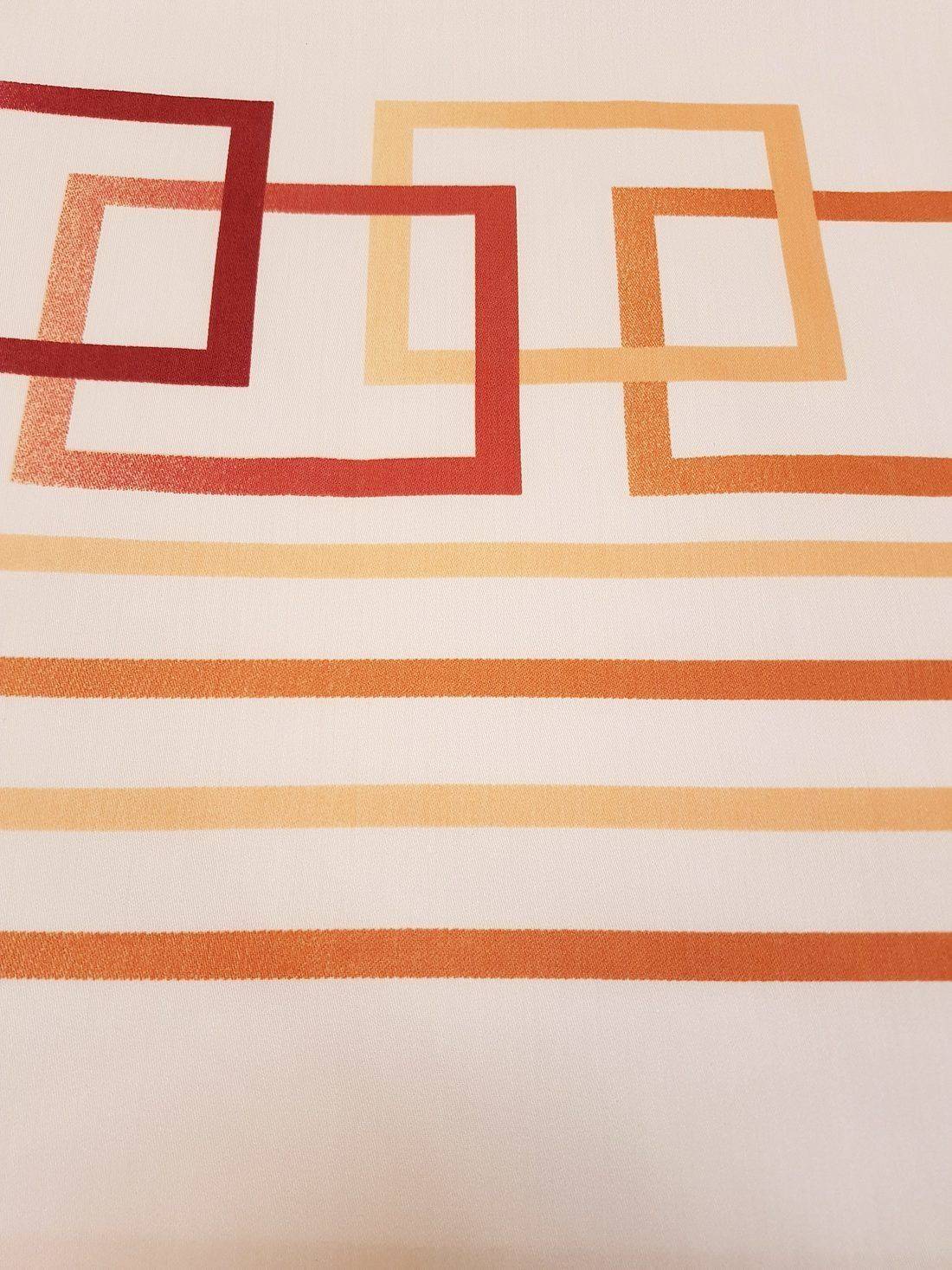 Orange streger/felter - 30% Bomuld, 70% Polyester