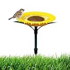 Bexdug Solros Stake Fågelmatare, Solros Stående Fågelmatare, Utomhusmatarskål för vilda fåglar, Squirrel Proof Garden Decor Stake, Sunflower Bird Outdoor Feeder för uteplats