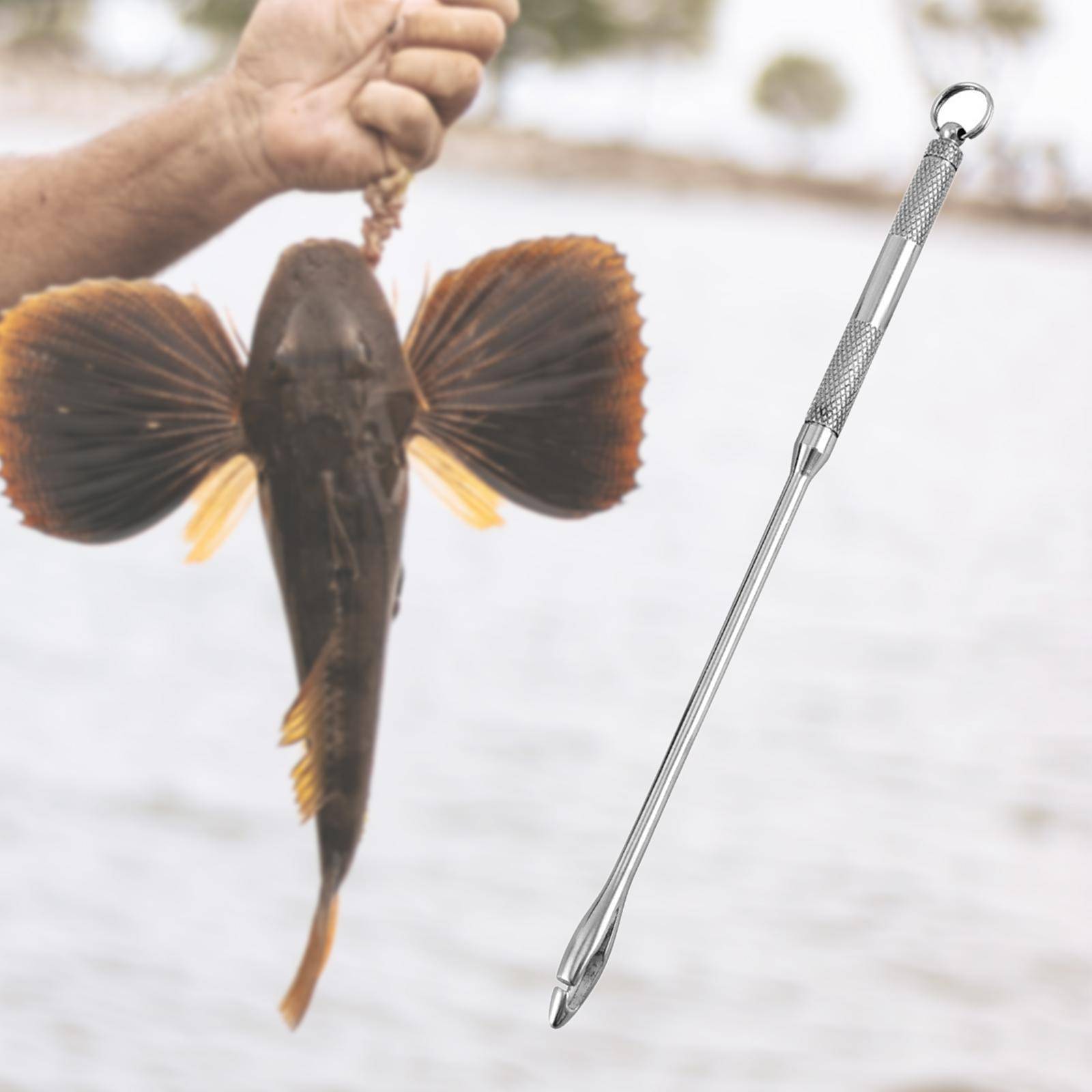 2 st Fiskekrokborttagare Linflätningsplockare Bärbar Hållbar Avkrokningstillbehör Verktyg för borttagning Fiskekrokborttagare Fisketillbehör grå färg