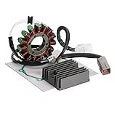 Artudatech Magneto Coil Stator + Spänningsregulator + PackningsAssy Fit för Kawasaki Ninja ZX-6R 2007 2008