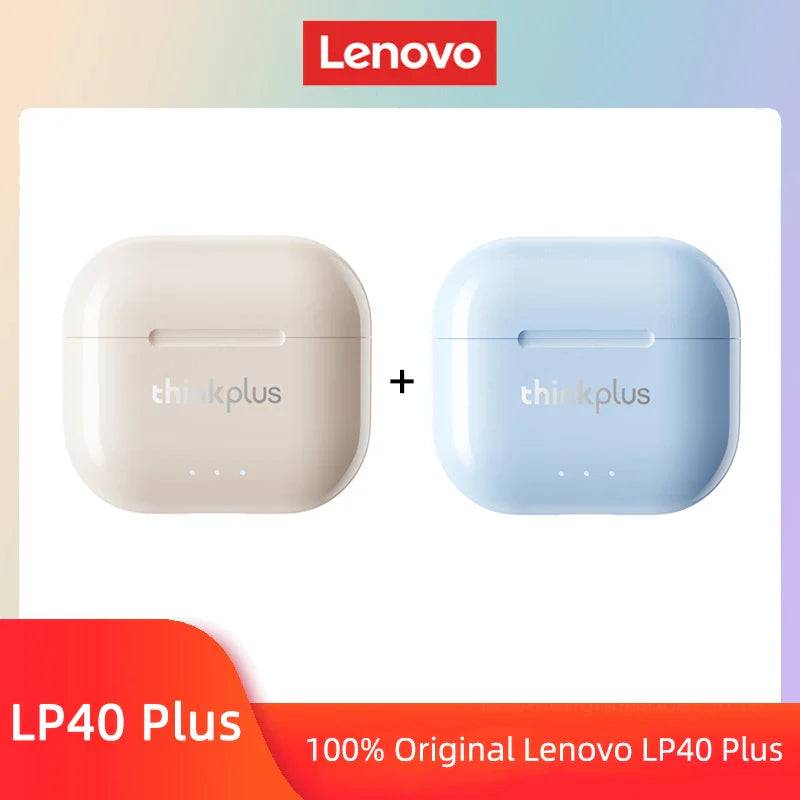Lenovo LP40 II Wireless Noise Cancelling Earbuds - 2x Beige Blue