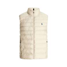 Polo Ralph Lauren, Jakke, Herre, Beige, XL, Uld, Quiltet Ærmeløs Jakke Terra