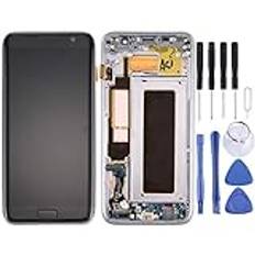 TYXNC PXTYB LCD-skärm och digitizer Fullständig montering med ram och laddning Portbräda och volymknapp och strömknapp För Galaxy S7 Edge / G935F (Svart) (Color : Zwart)