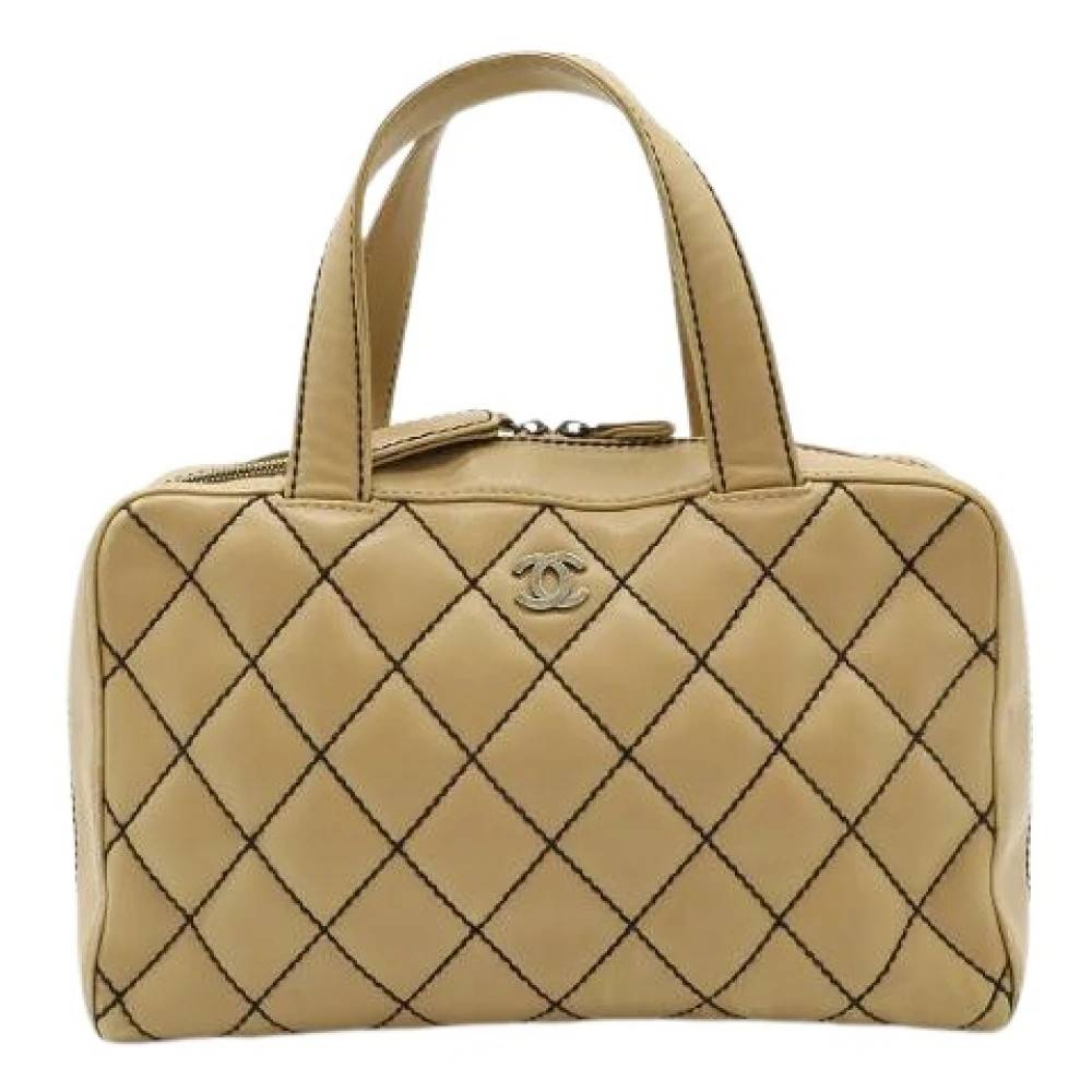 Chanel Vintage Pre-owned Wild Stitch Læder Håndtaske - Vintage - Dame - Beige - ONE SIZE - Læder