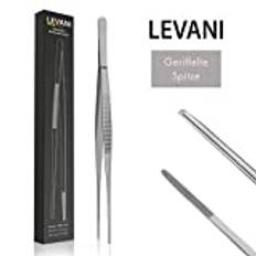Levani® Matlagningspincett 30 cm – Steel Edition – Universal pincett i rostfritt stål av hög kvalitet – Kötttång med räfflade greppytor – Kökspincett i rostfritt stål - Grilltänger