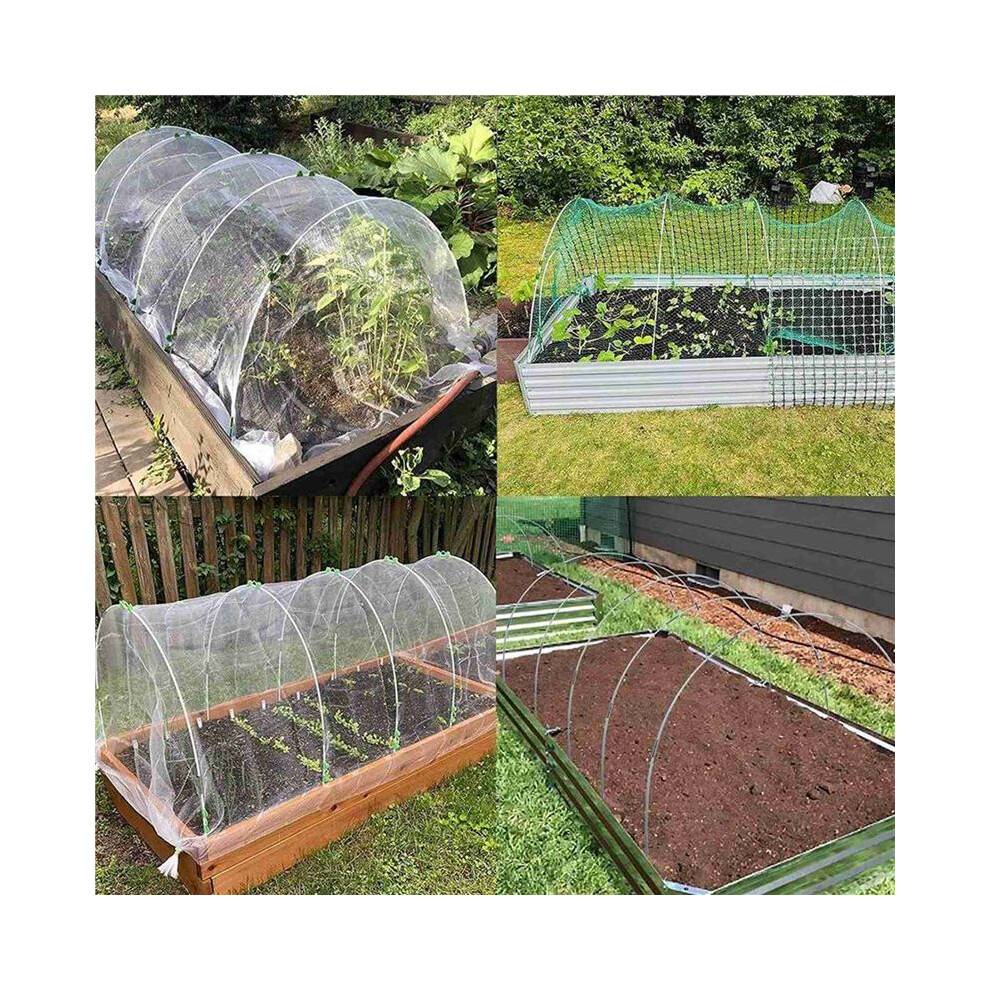 2X Garden Greenhouse Hoop Set, Gardening Folding Fiber Pole Set, Arch Greenhouse Planting Tunnel Bracket
