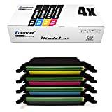 4 x Premium Eurotone Toner XXL för Samsung CLP-620 ND NDK + CLP-670 N ND NDK NK + CLX 6220 6250 FX – svart svart + cyan + magenta + gul gul – premiumalternativ – XL set