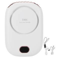 Mini Electric Fan Portable USB Charging Neck Hanging Bladeless Fan for Outdoor Sports TravelWhite vit