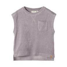 Lil Atelier Frotté Boxy Top Silver Filigree