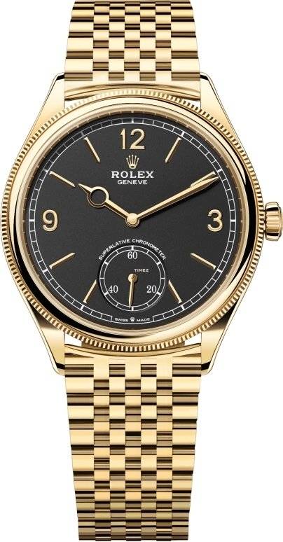 Rolex 1908 Herrklocka 52508-0007 Svart/18 karat gult guld Ø39 mm