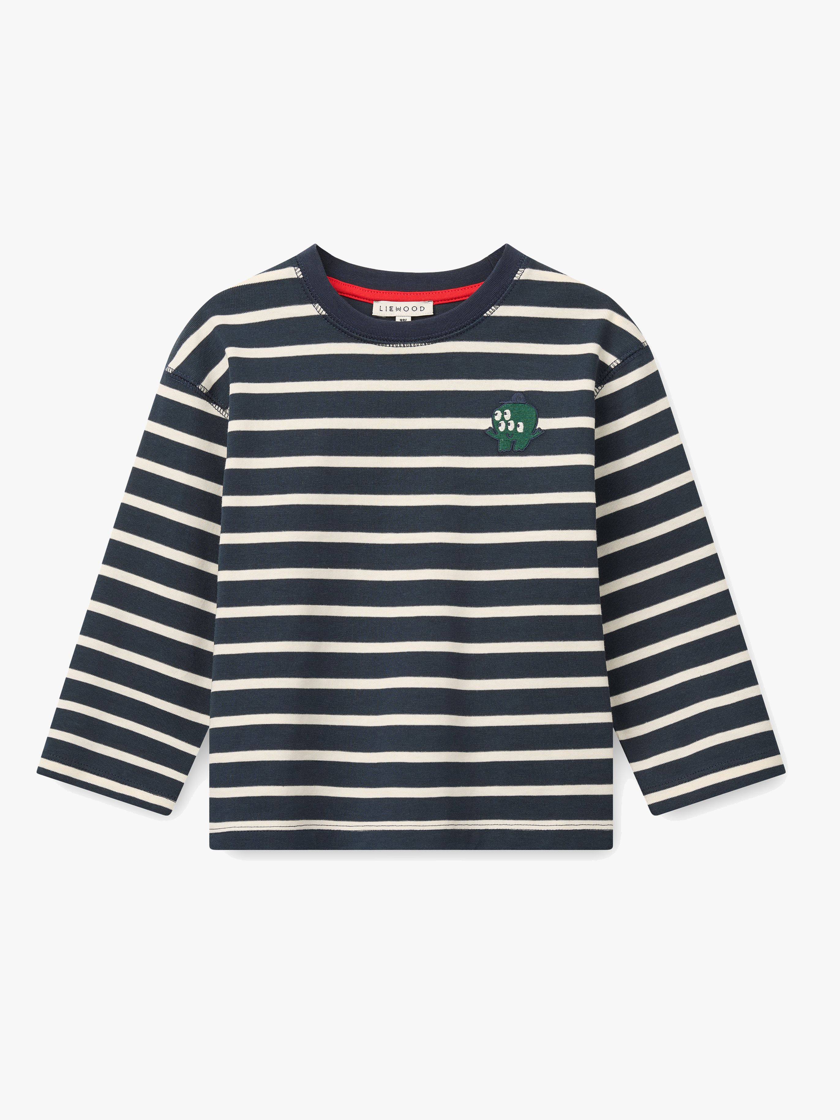LIEWOOD Tyler T-shirt, Y/D stribet Classic Navy / Creme De La Creme, 110-116